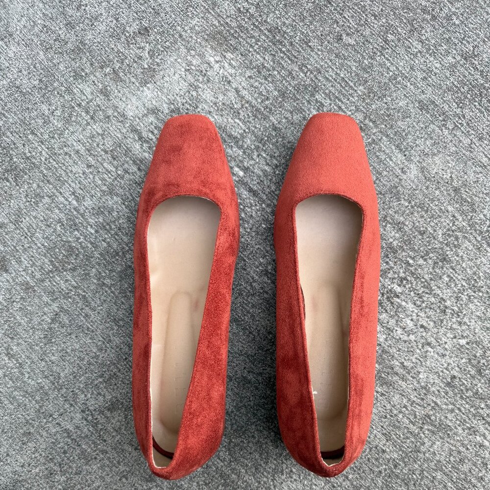 Feminine SpringTerracotta Low Block Boho Heels